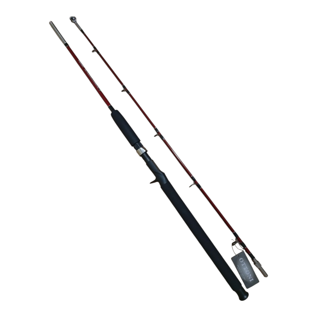 Vara carretilha Pesca 40Kg C/ Trava rosca Ponta Roldana - Forte Bruta - Para Jau - Pintado - Cachara