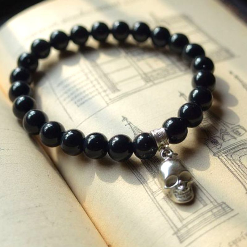 Pulseira Proteção Pedra Natural Guardião Exu. Entidade Umbanda, Candomblé.