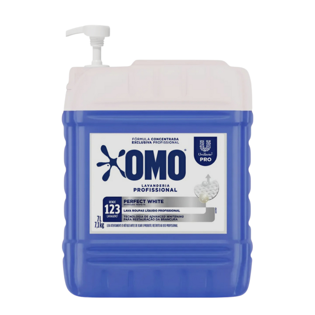 Lava Roupas Líquido Omo White 7L + Válvula Pump em Oferta na Shopee