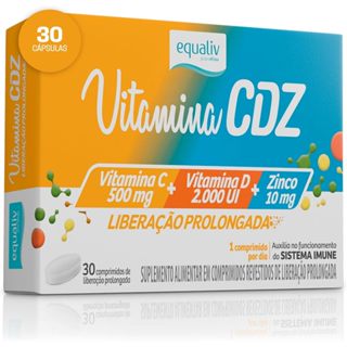 Vitamina CDZ Equaliv Tripla Ação Com 30 comprimidos De Liberação Prolongada em Oferta na Shopee