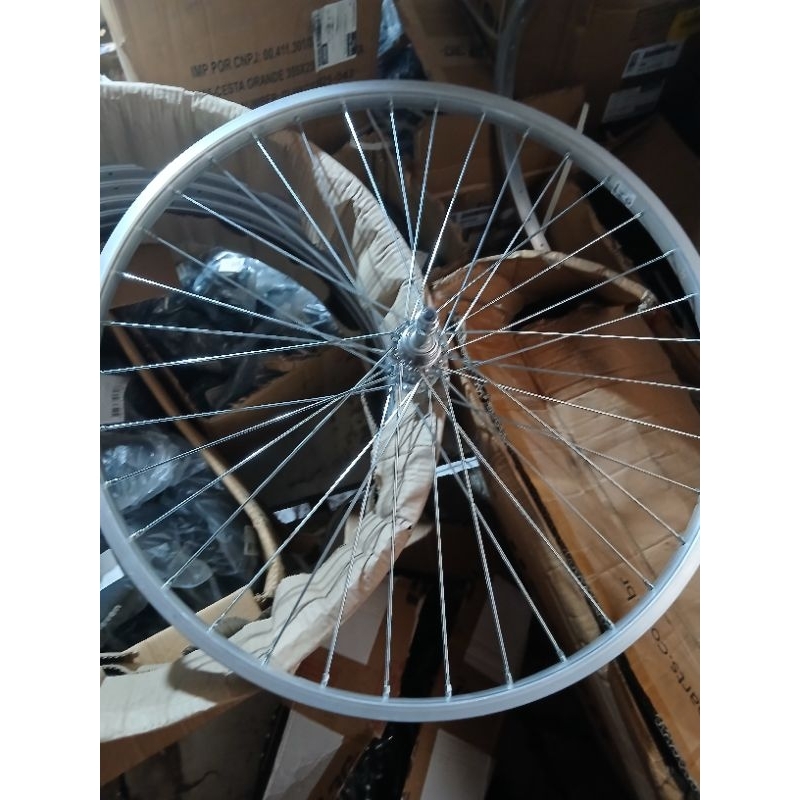 Roda Traseira Para Bicicletas Poti Barra Circular Monark Aro 26 x 1.1/2 x 2 Com Raio Grosso