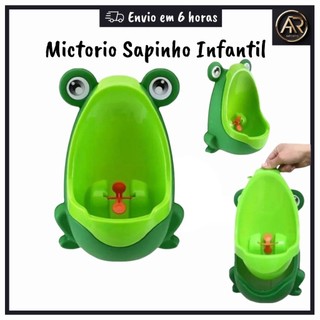 Mictorio  Sapinho Infantil Troninho Desfraude Penico Menino Com Alvo Giratório Verde