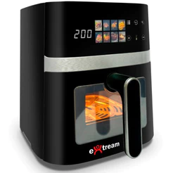 Air Fryer Fritadeira Elétrica Digital Extream 5,5L - Preto e Prata