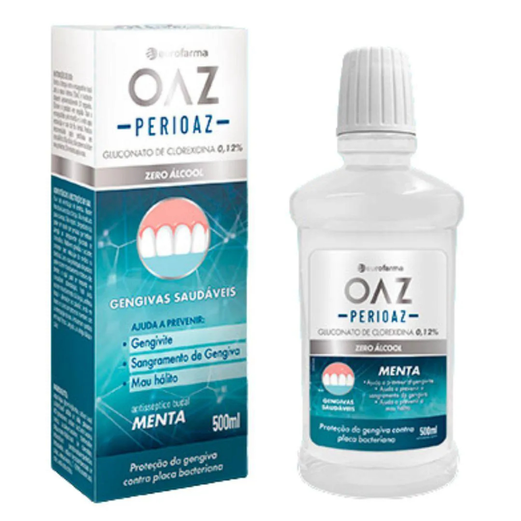Enxaguante Bucal Oaz Perioaz  500ml em Oferta na Shopee