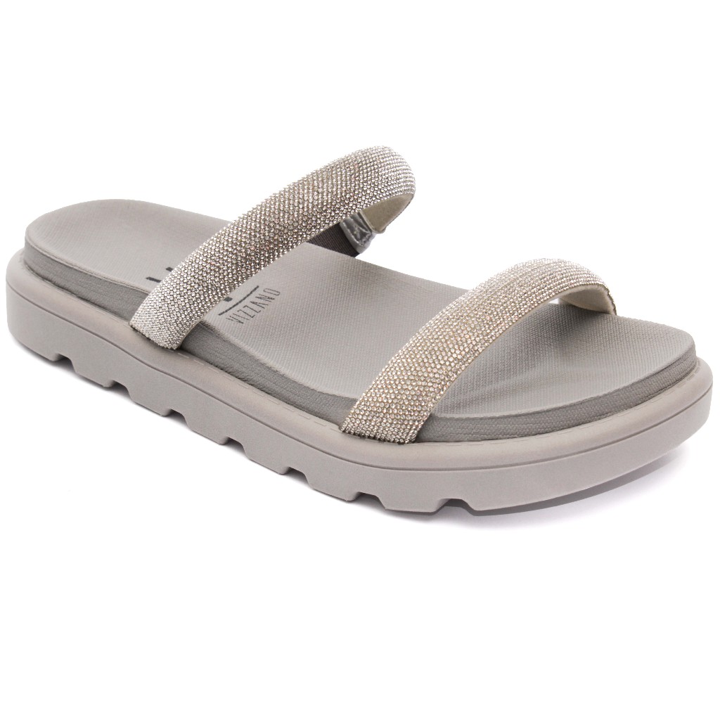 Papete Vizzano Feminina Strass Brilho Tratorada Original 6459.110 Cinza em Oferta na Shopee