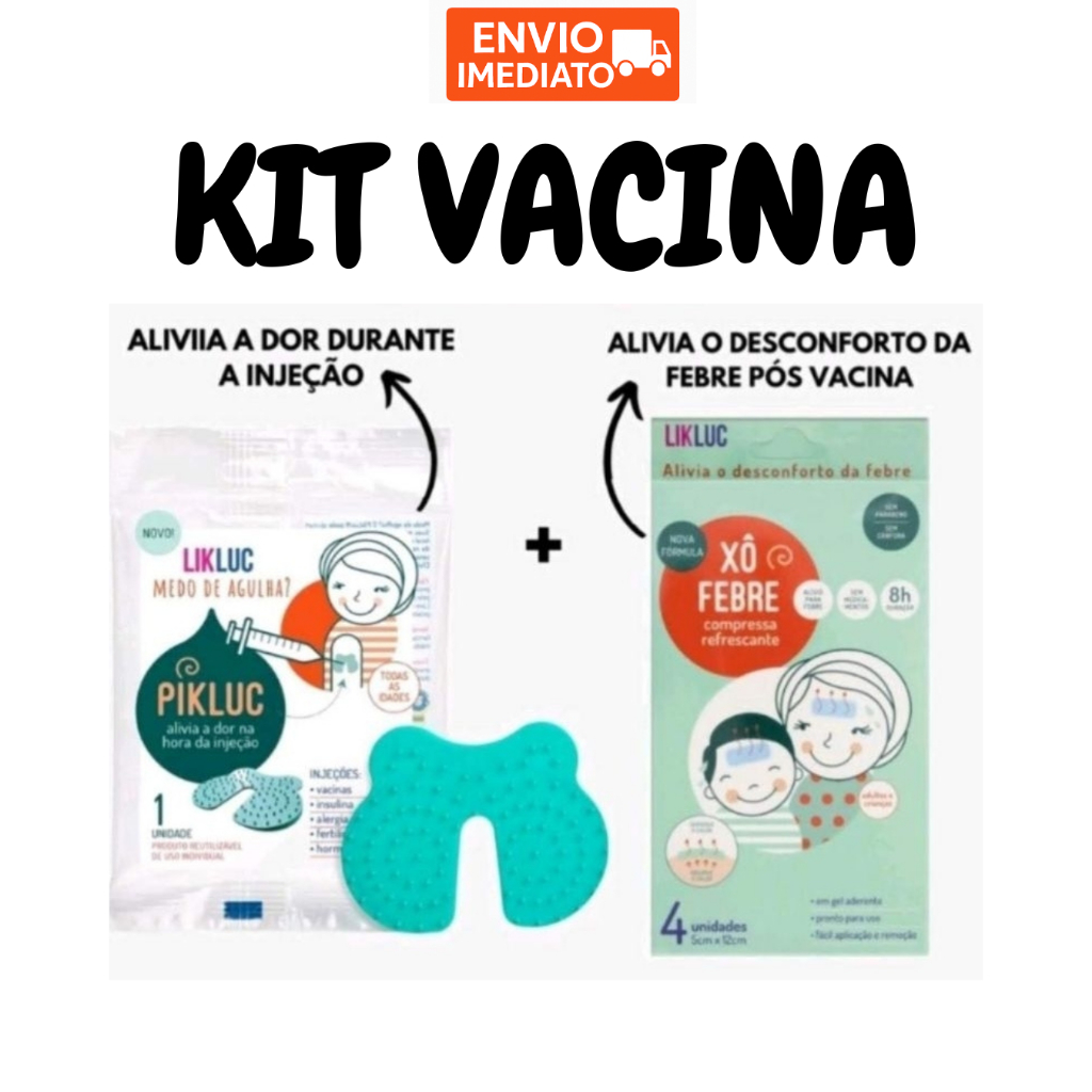 Kit Vacina Infantil Bebe Compressa Anti Febre e Alivio Dor Vacina em Oferta na Shopee