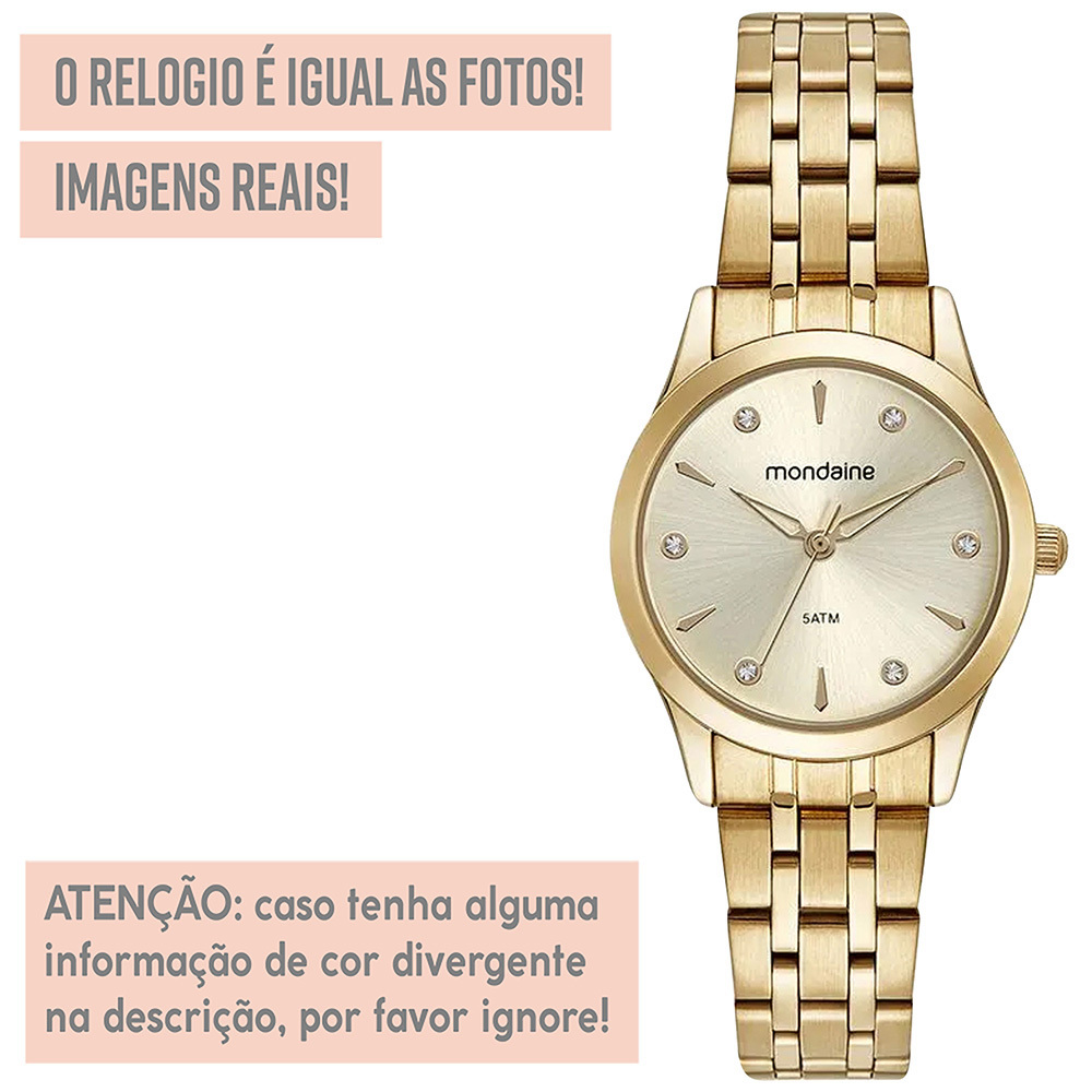 Detalhes do Relógio Mondaine Feminino Prata Garantia 1 Ano Prova Dágua