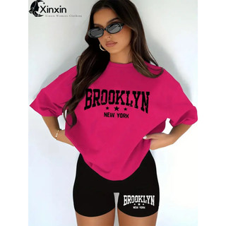 Conjunto Short+Camiseta Feminino Academia  Brooklyn Confortável Estilosa