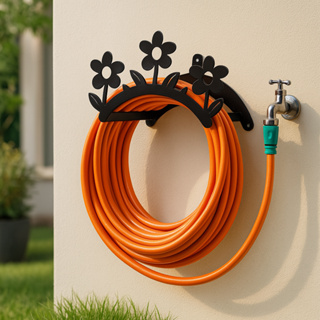 Suporte para mangueira organizador de mangueira jardim em aço suporte fixo de parede FLOR em Oferta na Shopee