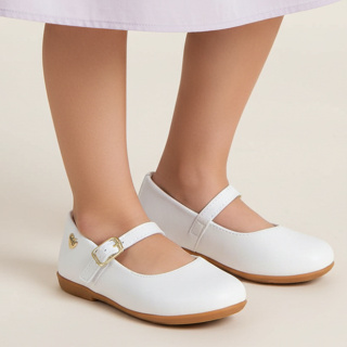 Sapatilha Infantil de Menina Sapato Boneca Sintético Liso Dama Daminha em Oferta na Shopee