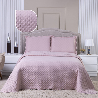 Kit Colcha Casal Cobre Leito 400 Fios Dupla Face Queen e King e Porta Travesseiro Americano 3 Peças em Oferta na Shopee