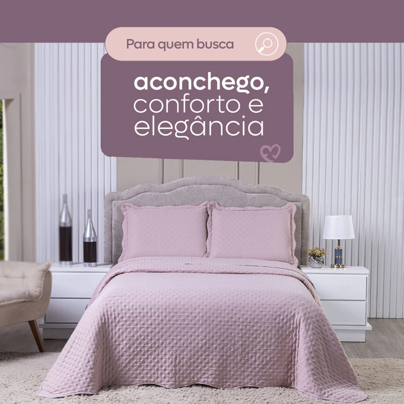 Kit Colcha Casal Cobre Leito 3 Peças 400 Fios Dupla Face Queen — foto 4