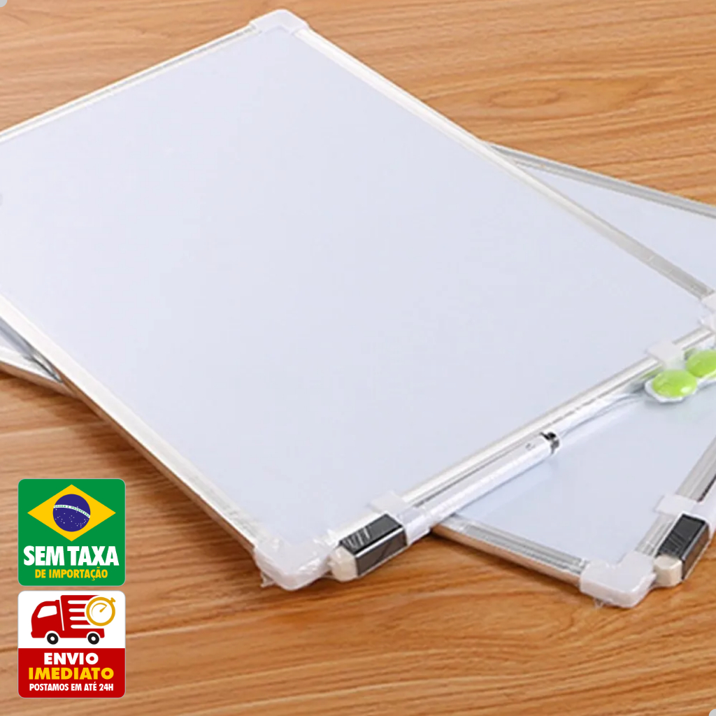 Magnética Lousa Quadro Branco Multiuso Caneta e Apagador 20x30 25x35 30x40 35x50 CM