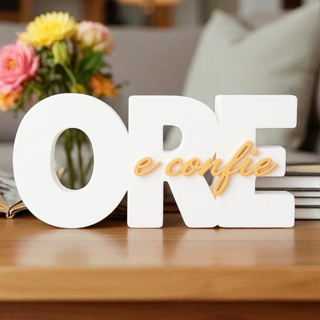 Letreiro Decorativo Ore e Confie Moderno para Sala Quarto Escritório Ideal para Decoração de Casa e Presente Especial em Oferta na Shopee