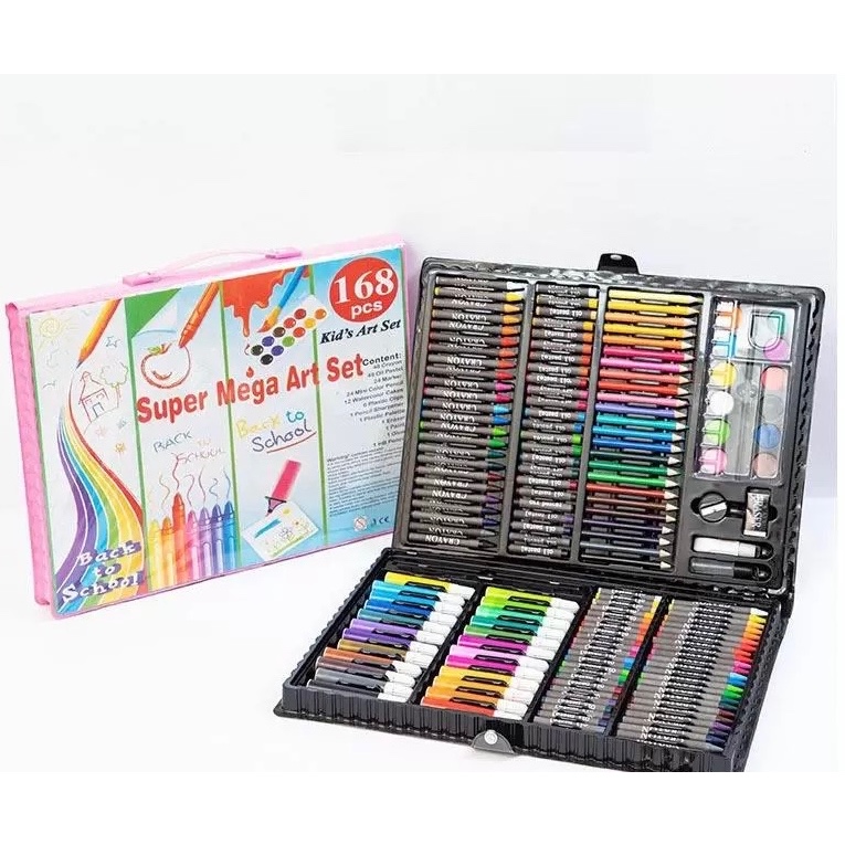 Estojo de Pintura Infantil com 150/168 Peças - Maleta de Pintura em Oferta na Shopee