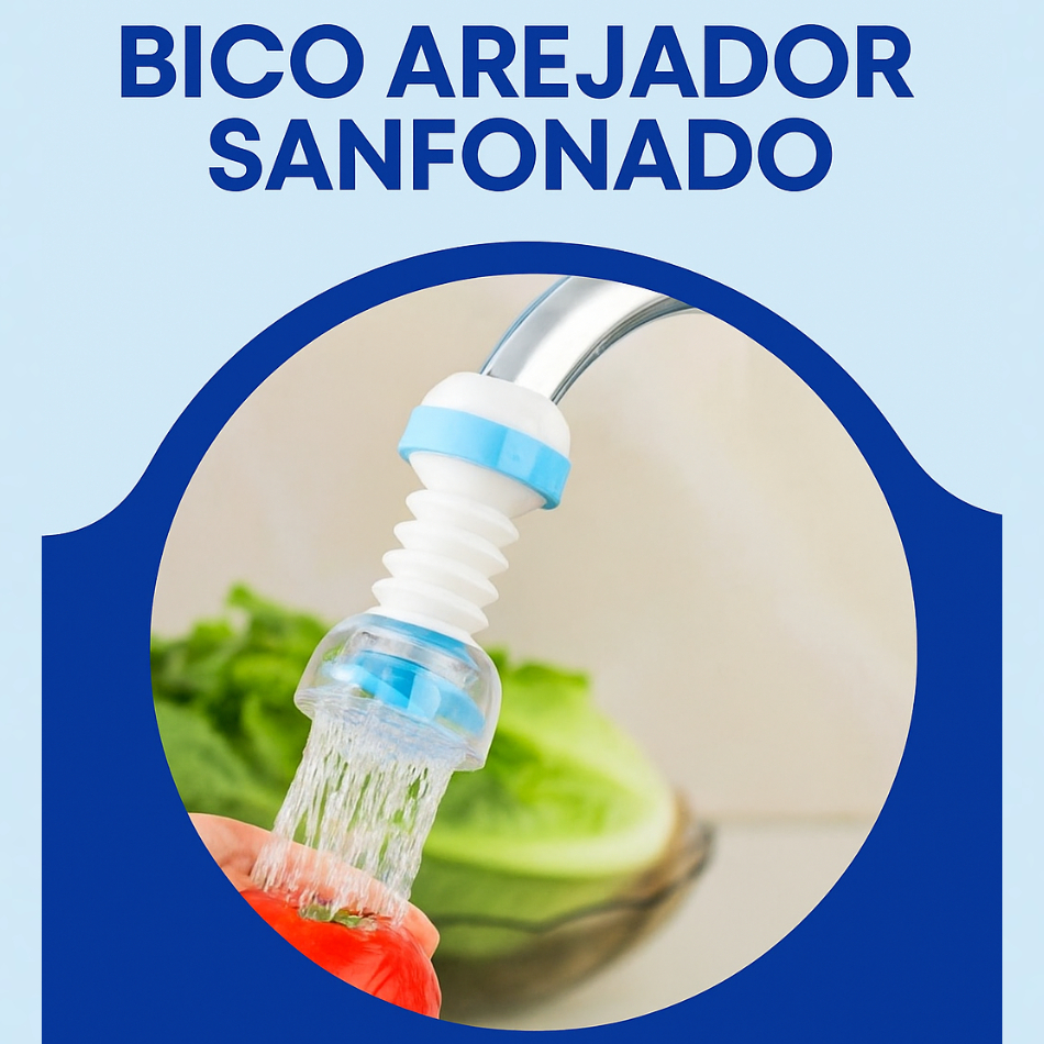 Chuveirinho Plástico Extensor de Torneira Retrátil 360° Lave Grandes Panelas Alimentos Mesa Cozinha