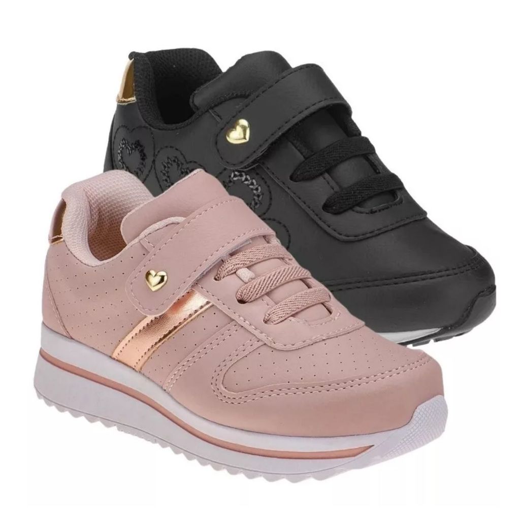 Kit 2 Pares TenIs Menina Tenis Criança Tênis Feminino Infantil em Oferta na Shopee