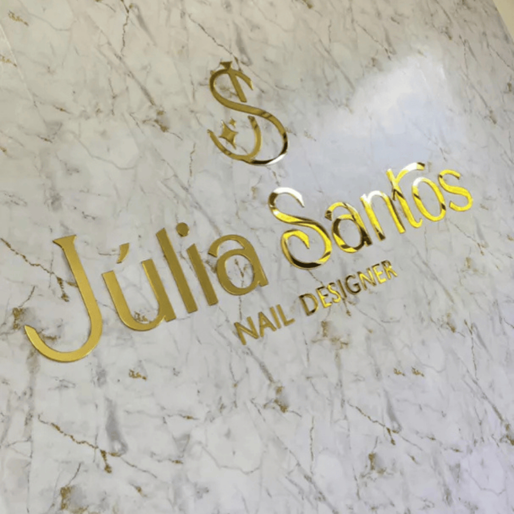 Logomarca em Acrílico Espelhado para Parede – Sofisticação e Modernidade na Sua Decoração ate 150 cm em Oferta na Shopee