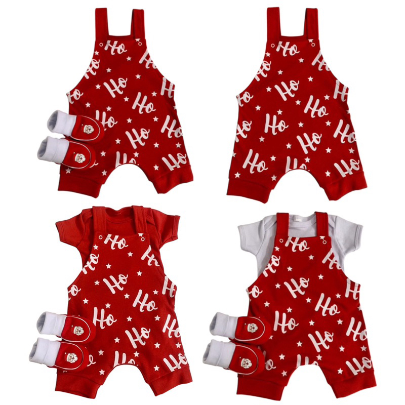 kit e macaçao bebe papai e mamãe noel-natal body de bebê-moda bebê e infantil-unissex bebê