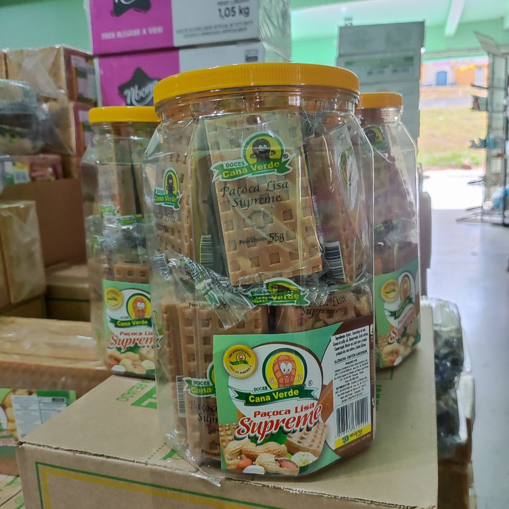 Paçoca Lisa Supreme, Gibi Pote Cana Verde Doce de Amendoim Gibi 22un