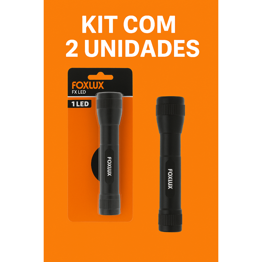 Kit 2 Lanternas LED Alumínio 15cm Foxlux Alta Luminosidade, Compacta em Oferta na Shopee