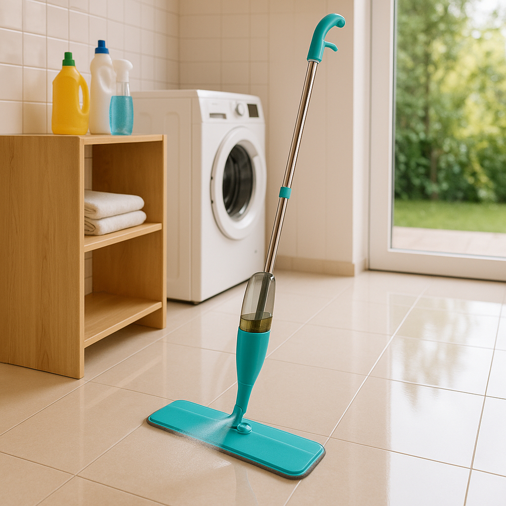 MOP Spray Rodo Esfregão com Reservatório Rodo Magico Limpa Seca