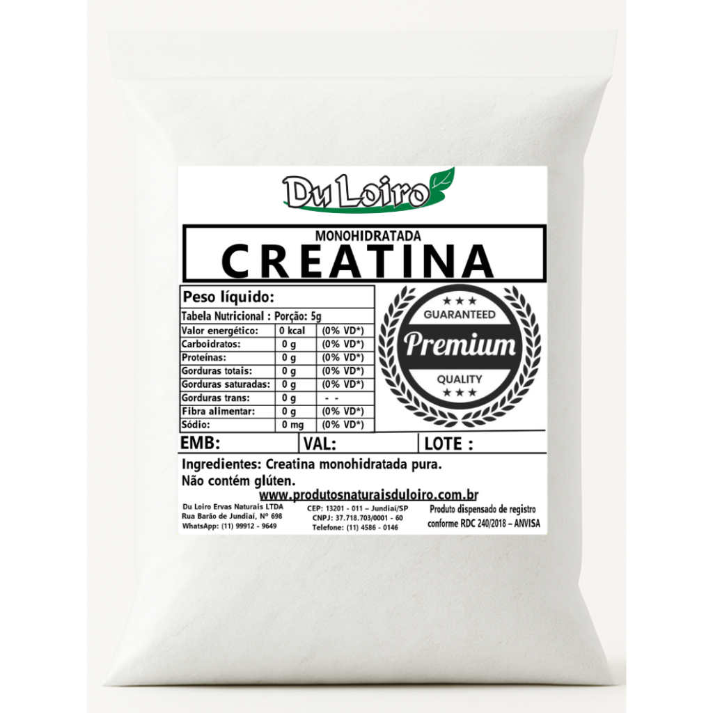 Creatina Monohidratada Pura 1kg, 500g, 300g e 150g - Creatine, Creatina 100% Pura
