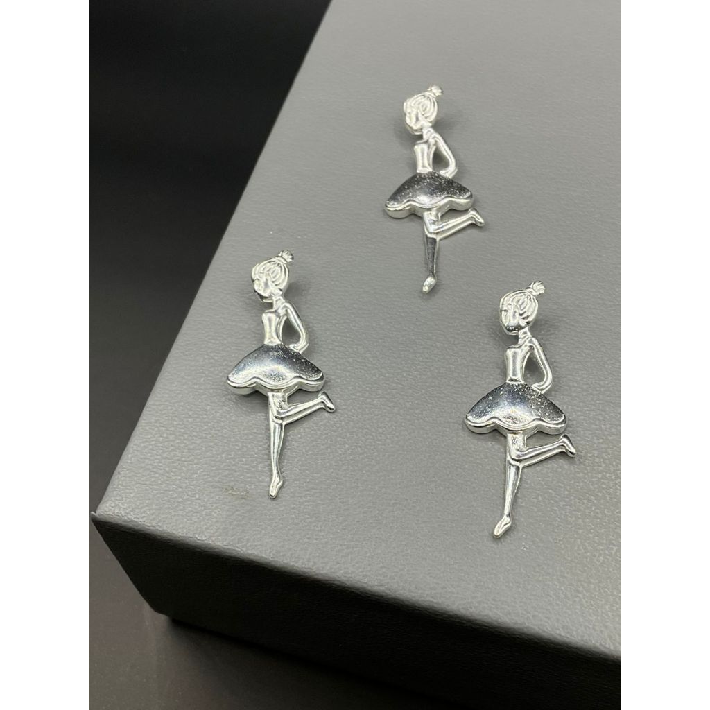 Colar de Bailarina em Prata 925 Colar com pingente de Bailarina em Prata 925