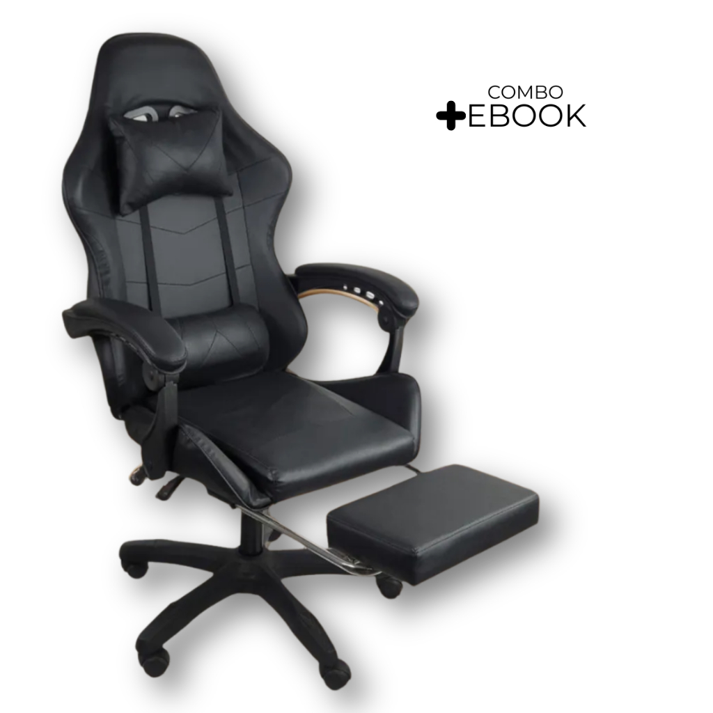Cadeira Gamer Stillus Ergonômica Com Apoio Para Os Pés + E-book