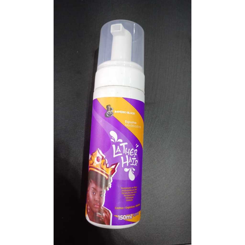 Espuma Modelador para cachos Cabelos Orgânicos Cabelos Bio Fibra Bio vegetais - Lather Hair