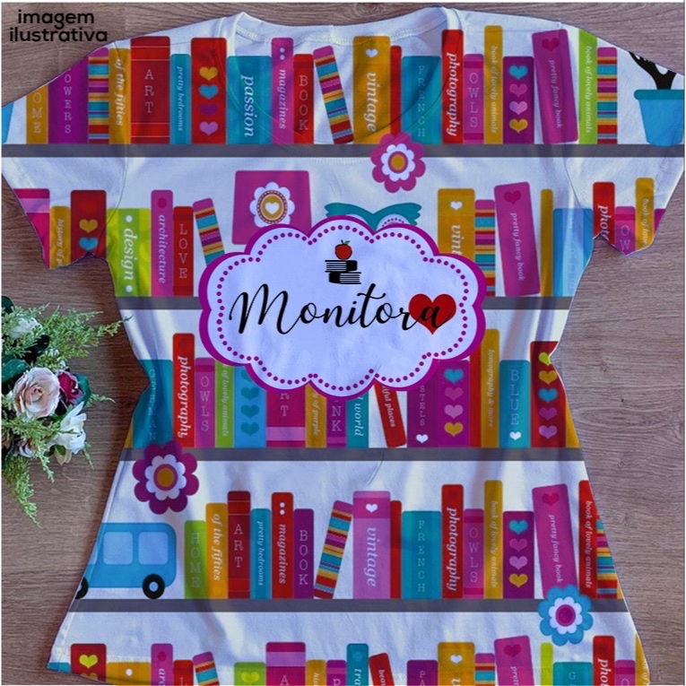 Blusa Camisa Camiseta Feminina Monitora Escolar em Oferta na Shopee