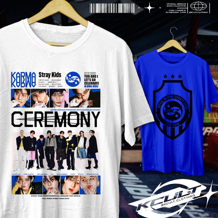 Camiseta Unissex Royal Karma Club STRAY KIDS Ceremony SKZ