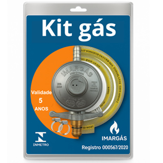 Kit Registro Regulador Gás de Cozinha para Botijão P13 Com Mangueira e 2 Abraçadeiras em Oferta na Shopee
