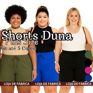 Kit 2, 3 Ou 5 Shorts Plus Size Cintura Alta Moda Feminina Tecido Duna G1 Ao G3 Monte Seu Kit em Oferta na Shopee