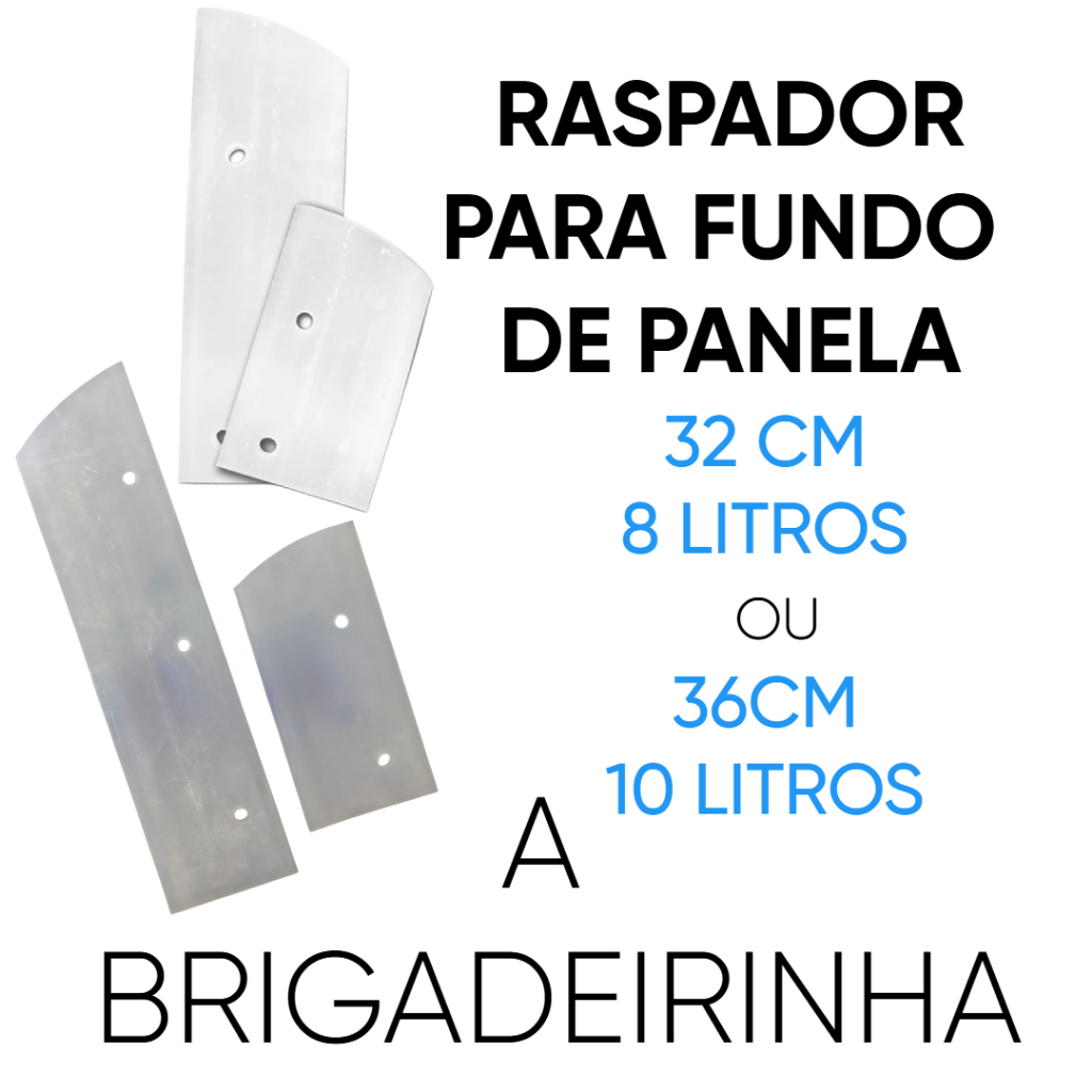 Imagem RASPADOR PARA PANELA A BRIGADEIRINHA DOCES E MASSAS 36CM 10 LITROS E 32CM 8 LITROS