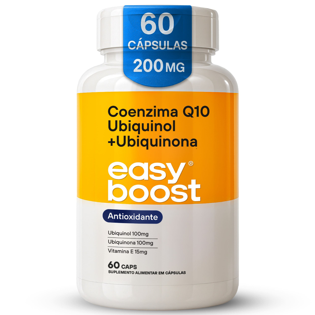 Coenzima Q10 Ubiquinol + Ubiquinona Easy Boost 200mg | 100mg Ubiquinol + 100mg Ubiquinona | 60 Caps