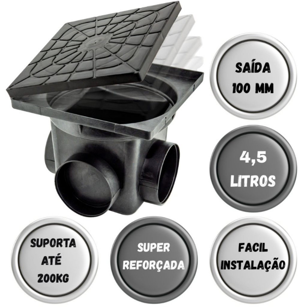 Caixa De Passagem Inspeção Elétrica/esgoto/gordura C/ Tampa
