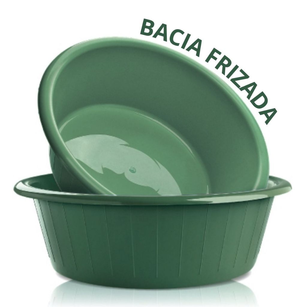 Bacia 15 Litros Plástica Frisada Roupas Multiuso Lavanderia Unidade