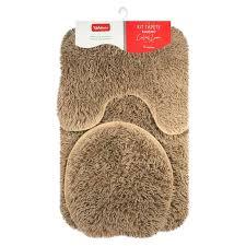 Kit Jogo 3 Peças Tapete Banheiro Premium Toque Peluciado Macio Antiderrapante Várias Cores