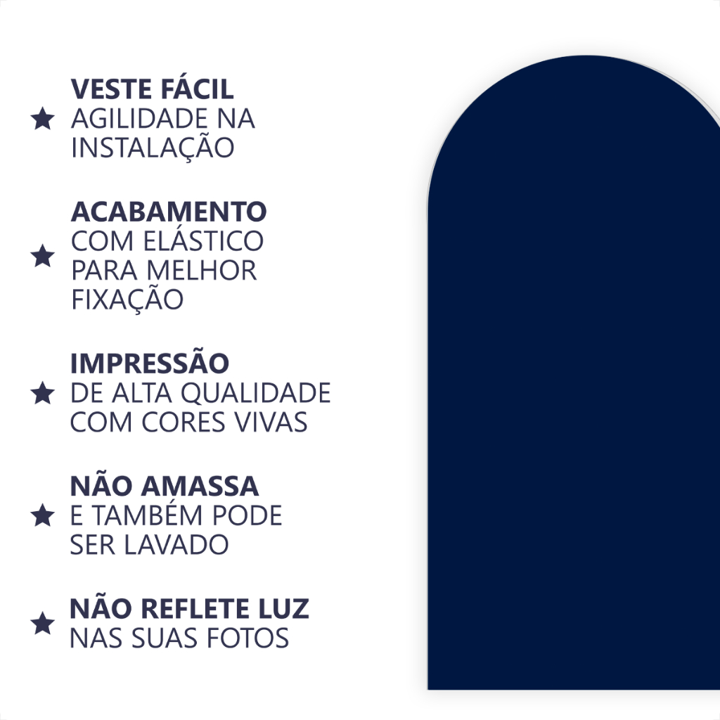 Capa Painel Romano Azul Marinho Tecido Elasticidade Premium Decoração Festa Eventos Reutilizável Pronta Entrega