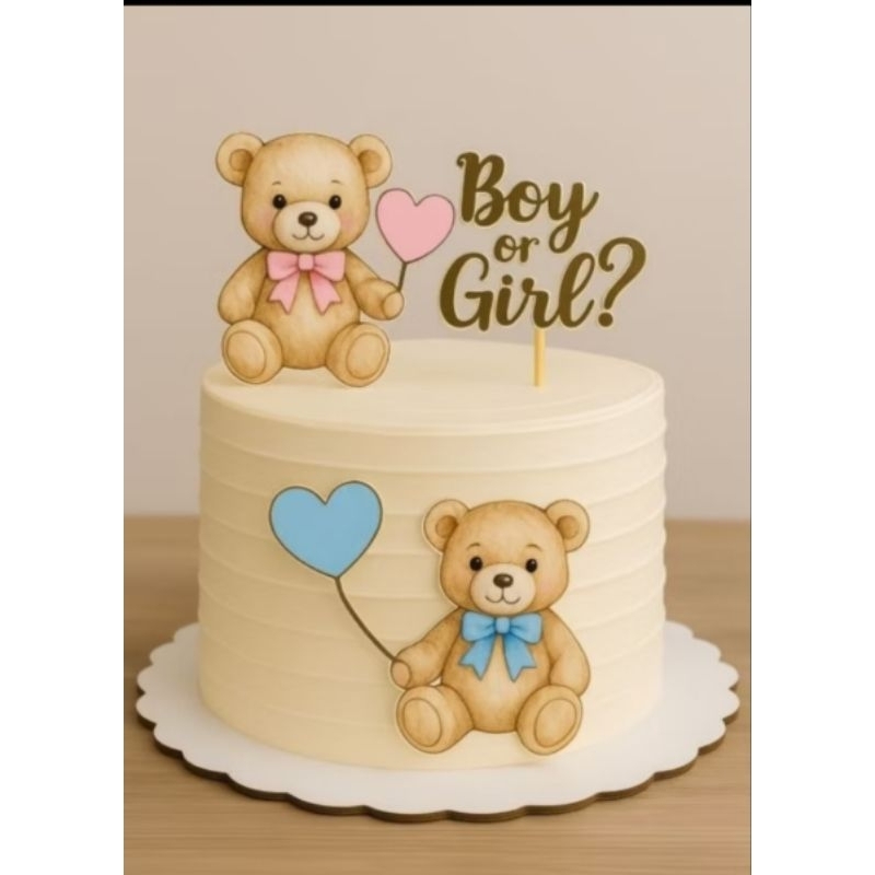 Envio Rápido / Topo Chá Revelação Ursinhos | Boy or Girl? | Festa Menino ou Menina | Decoração Chá de Bebê/rosa e azul