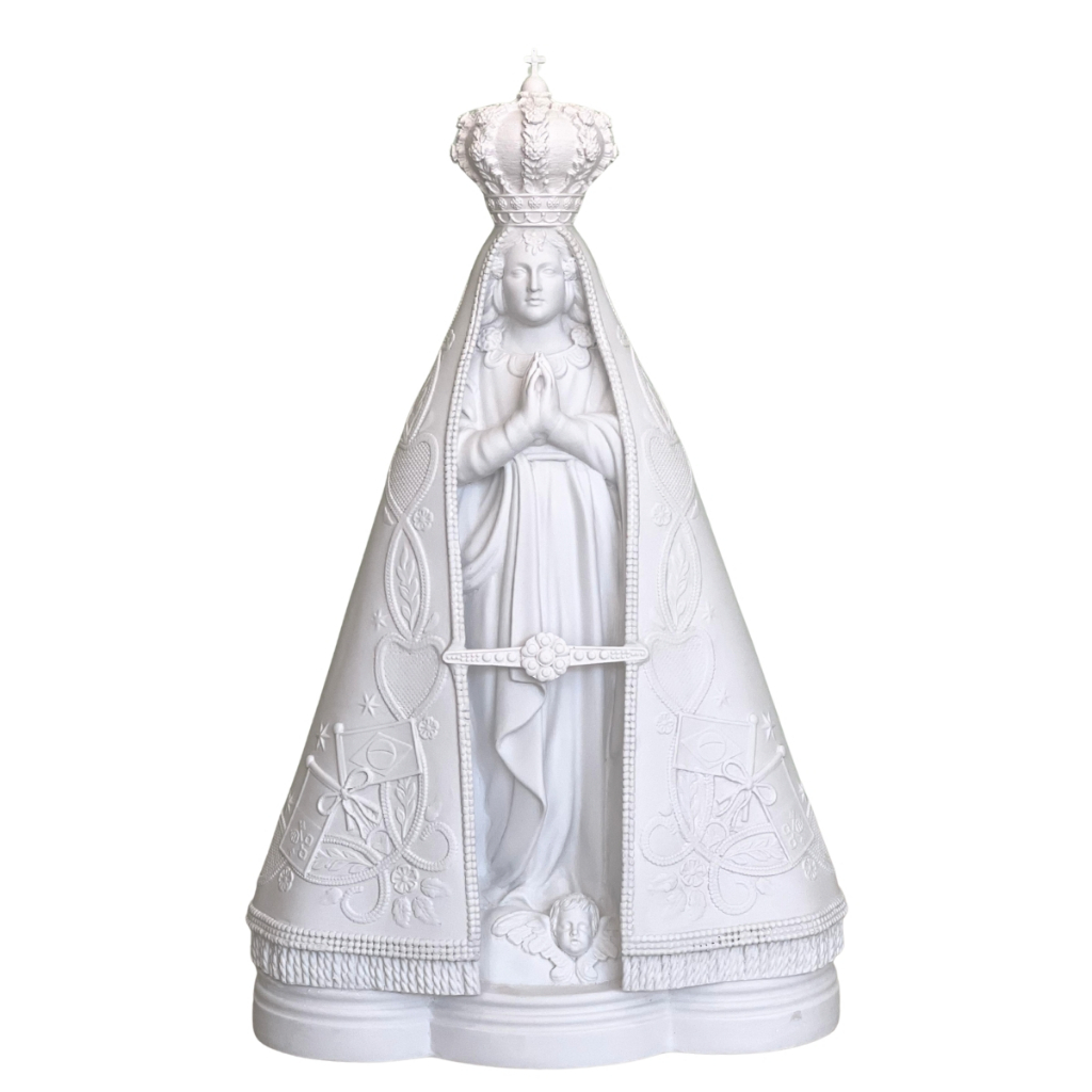 Imagem Nossa Senhora Aparecida 70cm Área Externa Pó de Mármore