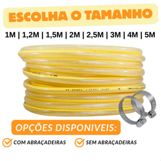 Mangueira para Gás de Cozinha Multiuso 3/8'' Reforçada em Oferta na Shopee