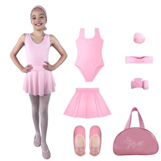 Kit Rosa Com Bolsa Porta Acessório Infantil Aulas de Ballet em Oferta na Shopee