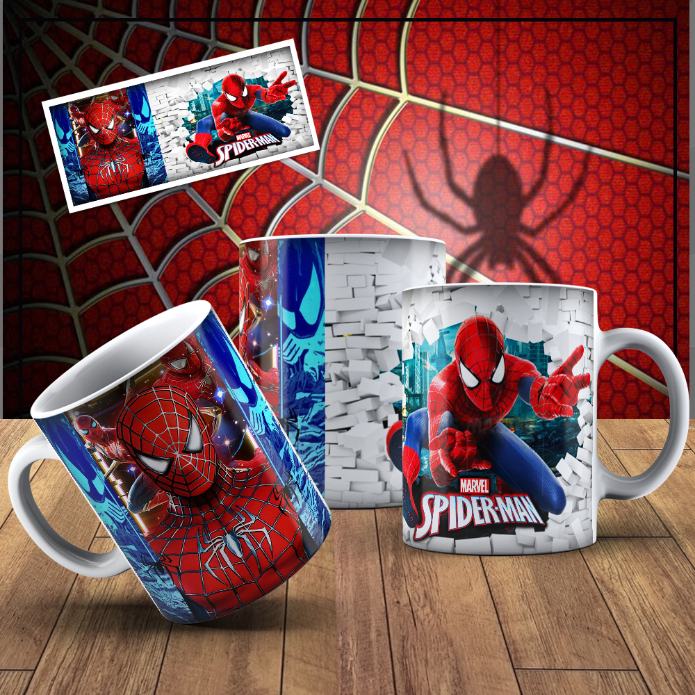 Caneca/Xicara Homem Aranha Personalizada Com Nome  (Porcelana/Plástico) em Oferta na Shopee
