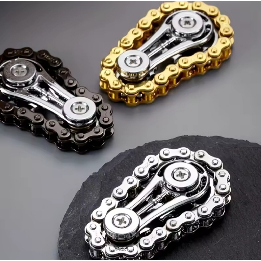 Spinner Fidget Mão Hand Anti Stress Alívio Ansiedade Giratório Ponta Dedo Corrente Bike Bicicleta