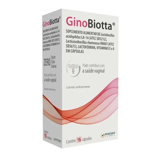 GinoBiotta 15 Cápsulas Marjan - Suplemento Alimentar Saúde Feminina