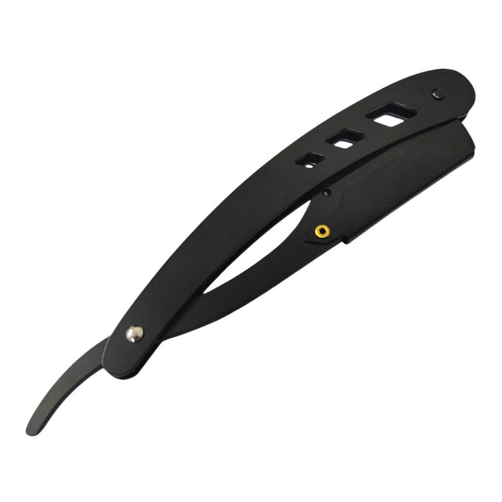 1 Navalha Navalhete Barbeiro Para Barbear e Acabamento Pezinho Cabelo Profissional - Cor Preto