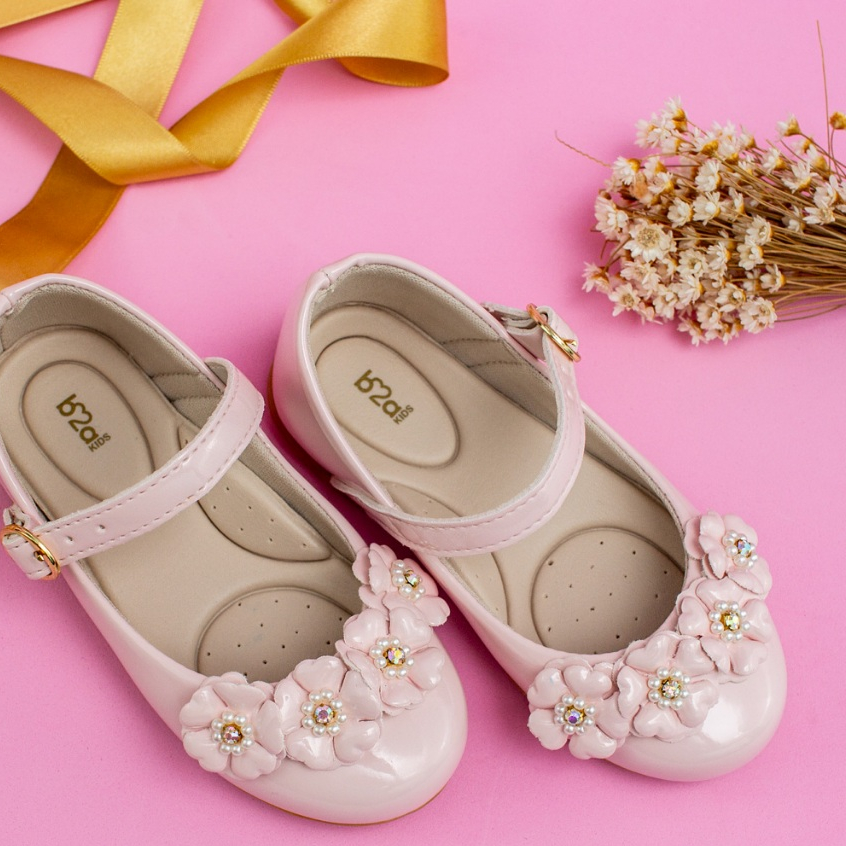 Sapatilha Infantil Menina Flor Delicada Verniz Rosa Confortável 2006 Promoção Casual Boneca em Oferta na Shopee