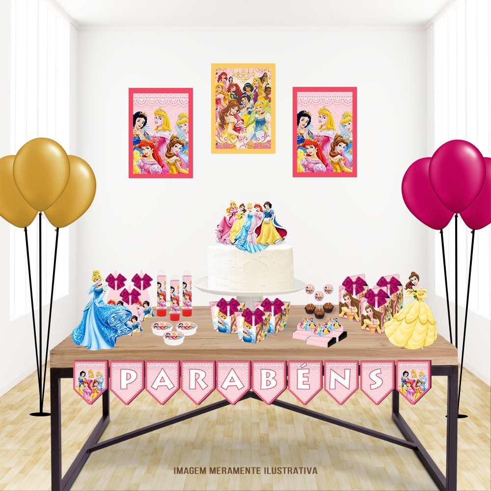 Kit Mesversário/ festa/ aniversário PRINCESAS/ CINDERELA/ Personalizado | Festa Só Bolinho | Caixa | Lembrancinha